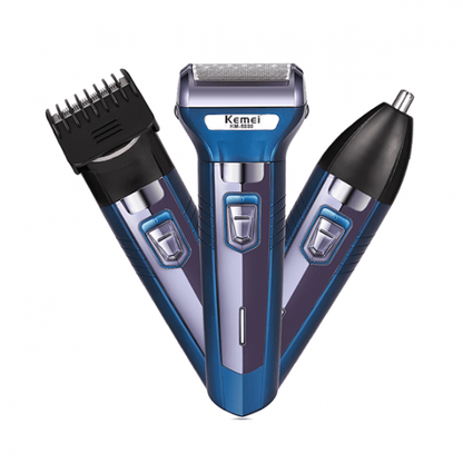 Kemei KM-6330 3-in-1 Rechargeable Hair, Beard & Nose Trimmer