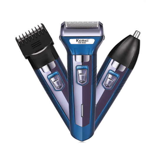 Kemei KM-6330 3-in-1 Rechargeable Hair, Beard & Nose Trimmer